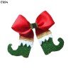Christmas Hair Bow Clip Santa Bottle Cap Hair Bows Clip   651-712