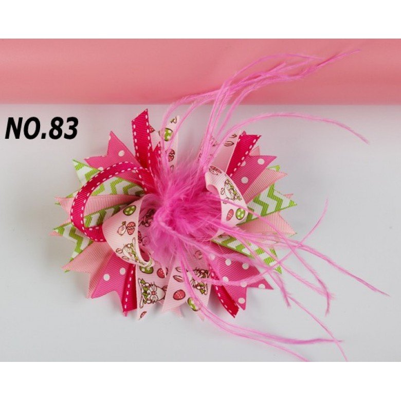 Easter rabbit Hair clip, bunny Ribbon hair bows 51-100 Easter rabbit Hair clip, bunny Ribbon hair bows 51-100