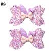 3.5'' Glitter rabbit hair bows easter inspired leather clip for girl toddle hair accessories