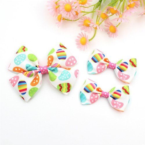  Spring Easter Eggs Peeps Bunny Flower Hair Bow