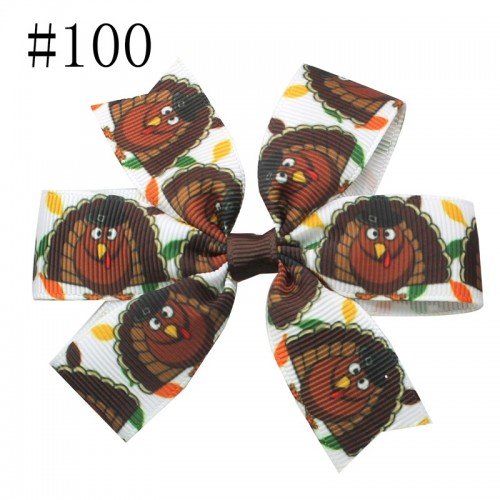 3'' halloween pinwheel hair bows thanksgiving hair clip for toddle girl small hair accessorires 51-100