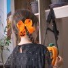 Halloween Pumpkin Hair Bow Clip , Halloween Ghost pink Purple Boutique Hair Accessories Halloween Pumpkin Hair Bow Clip , Halloween Ghost pink Purple Boutique Hair Accessories