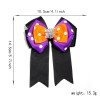 Thanksgiving Halloween Hair Bows,  Rhinestone Autumn Long Streamer Grosgrain Ribbon Hair Clip