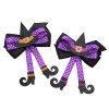 2pcs/set Halloween Witch Hair Bows Fall Halloween Glitter Witch Hat Hair Bow Clip Polka Dot Bows with Witch Hat Kids Hair Accessories