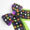 Halloween Large Ribbon Bow with Tail for Toddler Girls, Spooky Polka Dot Pumpkin Ghost Trick or Treat Hair Clips, Kids Halloween Costume Dress Up Accessories