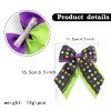 Halloween Large Ribbon Bow with Tail for Toddler Girls, Spooky Polka Dot Pumpkin Ghost Trick or Treat Hair Clips, Kids Halloween Costume Dress Up Accessories