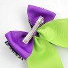 Halloween Large Ribbon Bow with Tail for Toddler Girls, Spooky Polka Dot Pumpkin Ghost Trick or Treat Hair Clips, Kids Halloween Costume Dress Up Accessories