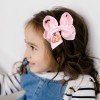 Halloween Embroidered Hair Bow Scalloped Ribbon Pumpkin Trick Or Treat Hair Clip For Little Girls