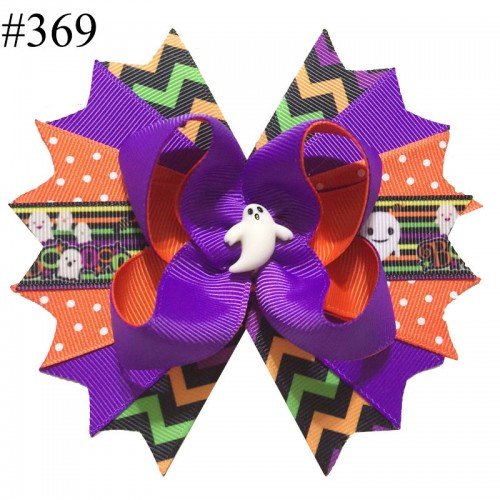 halloween Pumpkin Spider Pattern hair bows  351-400