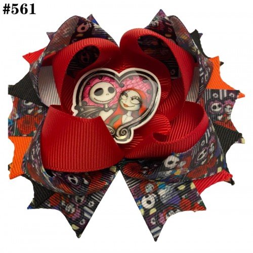 halloween Pumpkin Spider Pattern hair bows 501-550