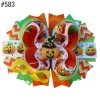 halloween Pumpkin Spider Pattern hair bows halloween Pumpkin Spider Pattern hair bows