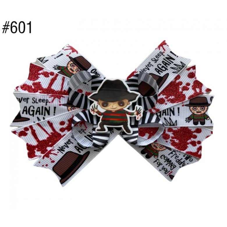 halloween Pumpkin Spider Pattern hair bows 601-650 halloween Pumpkin Spider Pattern hair bows 601-650