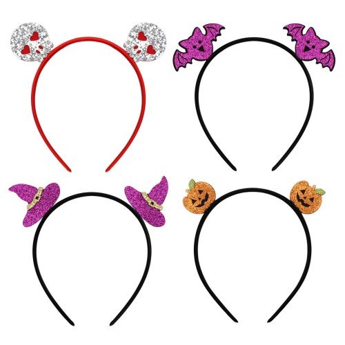 Shiny Halloween  pumkin bat Headband for girl Halloween Party Decoration Hair Accessories