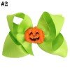 4.5inch Halloween  bows clip pumpkin bow clip Kids Grosgrain Ribbon Barrettes Hair Accessories