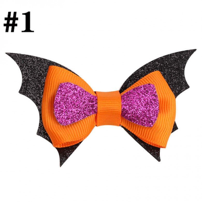 Halloween bat Hair Bow Halloween Hair Clip Glitter Hair Bow girls hair bows Halloween bat Hair Bow Halloween Hair Clip Glitter Hair Bow girls hair bows