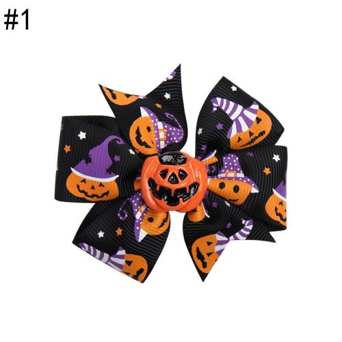  halloween pinwheel hair bows small halloween hair clips holiday hair accessories thanksgiving hair clips