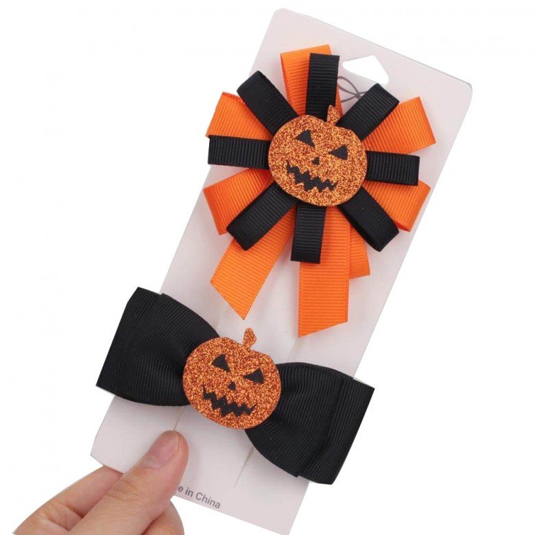 Halloween Bows for Girls Halloween ribbon hair bow pumkin bat glitter hair bow hair accessories Halloween Bows for Girls Halloween ribbon hair bow pumkin bat glitter hair bow hair accessories