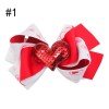 4.5'' Valentine Hair Bow Boutique Stacked Hair Bow Hair Clip accessories love hearts 4.5'' Valentine Hair Bow Boutique Stacked Hair Bow Hair Clip accessories love hearts