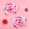1 pair Valentine Day  Hair Bows Clips, Red Heart  Hair Clip Kids