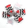 1 pair Valentine Day  Hair Bows Clips, Red Heart  Hair Clip Kids