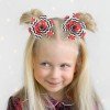 1 pair Valentine Day  Hair Bows Clips, Red Heart  Hair Clip Kids