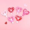 Valentine Day Rhinestone Hair Clip , Red Heart Sculpture Hair Clips