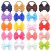 1.7'' kids  bow hair ring Candy-colored hair elastic girl kids Tie hair bows grosgrain ribbon bows