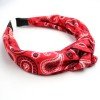 Spring Summer Paisley Knotted Headband Fashionable Retro Cross Knotted Hair Hoop for Girls Women Hair Accessories
