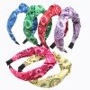 Spring Summer Paisley Knotted Headband Fashionable Retro Cross Knotted Hair Hoop for Girls Women Hair Accessories