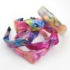 Girls Mermaid Glitter Daily Birthday Knot Head Wraps Colorful Glossy Holographic Knot Headband for Girls Hair Accessories