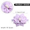 Spring Baby Flower Grosgrain Ribbon Soft Headband with Pearl Pastel Baby Headband for Kids Hair Accessories