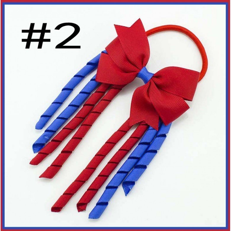 Children's headwear with bowknot hair band made of fabric, curly headband with elastic band. Children's headwear with bowknot hair band made of fabric, curly headband with elastic band.