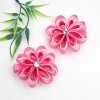Spring Ribbon Flower Sculpture Loopy Hair Clip 