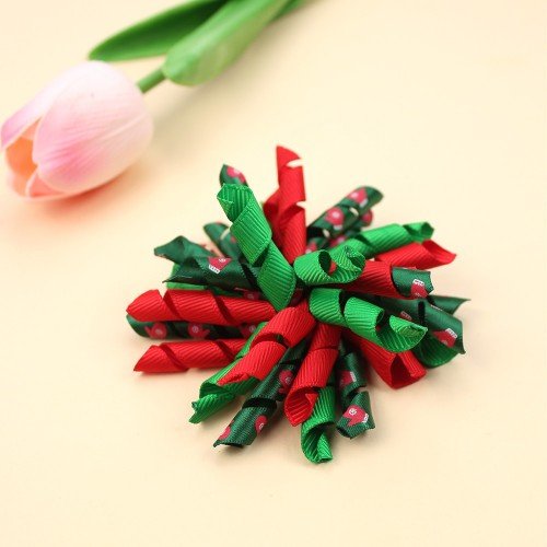 Christmas korker Bow Hair Clips， Cute Xmas Holiday Party Hair Accessories