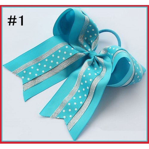 8inch  three layer cheer hair bows 