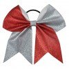 7.5" Bling Sparkly Glitter two tone cheerleading Bows 7.5" Bling Sparkly Glitter two tone cheerleading Bows