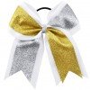 7" Large Glitter Cheer Hair Bows Ponytail Holder Elastic Band Handmade 7" Large Glitter Cheer Hair Bows Ponytail Holder Elastic Band Handmade