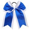 7" Large Glitter Cheer Hair Bows Ponytail Holder Elastic Band Handmade 7" Large Glitter Cheer Hair Bows Ponytail Holder Elastic Band Handmade