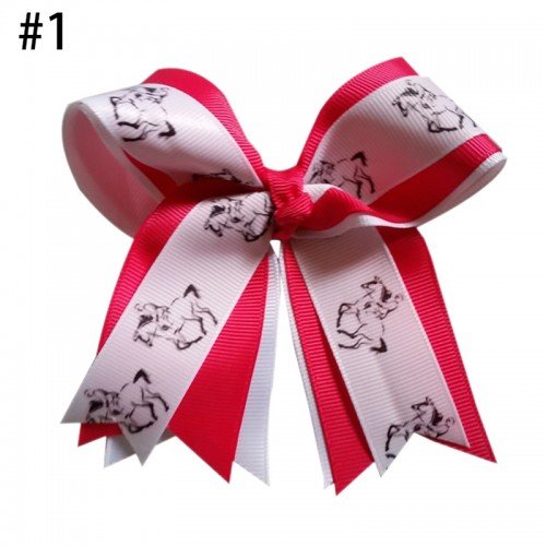  5‘’ sport cheer hair Bows Accessories With elastic Boutique Bow Hairpins Hair Ornaments 