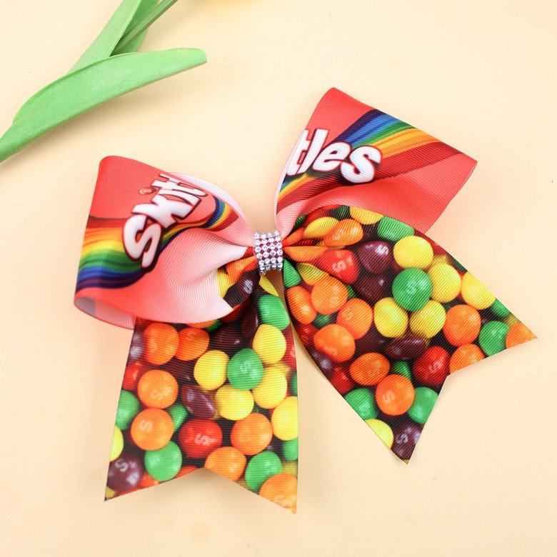Candy Cheer Hair Bow for Girls, Cartoon Movie Character Hair Bows Clips, Kids Poker Sunflower Boutique Hair Bow Accessorie Candy Cheer Hair Bow for Girls, Cartoon Movie Character Hair Bows Clips, Kids Poker Sunflower Boutique Hair Bow Accessorie