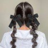 4.5inch Cheer Hair Bows for School Uniform Hair Ties 