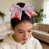 Breast Cancer Awareness Glitter Hair Bows