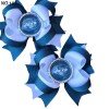 3.5inch PigTail Hair Bow SET cfootball college team NCAA 3.5inch PigTail Hair Bow SET cfootball college team NCAA