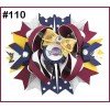 6inch sport football baskeball  team stacked boutique bows