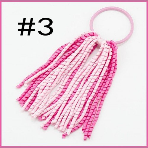 1/8'' korker ribbon hair bows ponytail holder streamers Girl Hair Bow Corker Ponytail Streamers