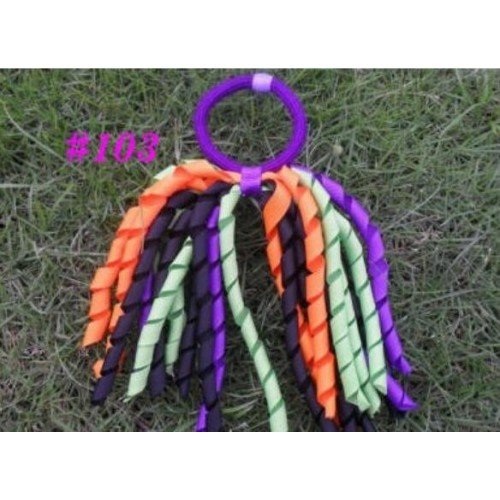 6'' korker ponytail streamer korker hair bows101-152