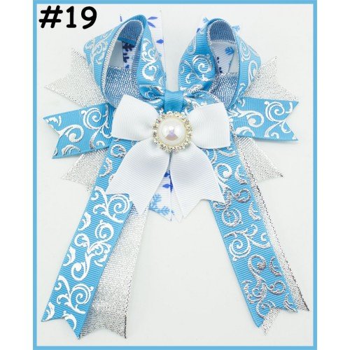 Handmade Pearl-Embellished Decorative Ribbon Rosette