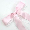 Girls Lace Tassel Hair Bows Clips Satin Grosgrain Solid Color Long Streamer Hair Clip Kids Hair Bow Accessories