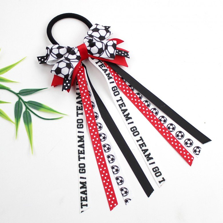 Sport Soccer Long Streamer Hair Bow Football Cheerleading Soccer Team Hair Bow for Soccer Game Day Sport Soccer Long Streamer Hair Bow Football Cheerleading Soccer Team Hair Bow for Soccer Game Day